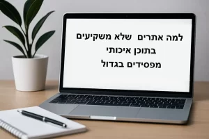 השקעה בתוכן לקידום אתרים